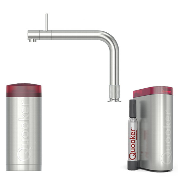 QUOOKER Wasserhahn Front mit COMBI+ und CUBE 