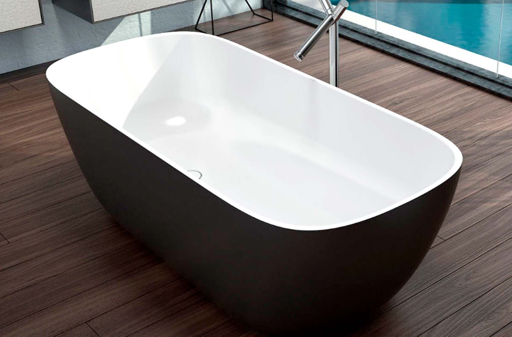 Freistehende Badewanne gloria-fs-black-f620fad6bbb249c165ee4b126ba012c1