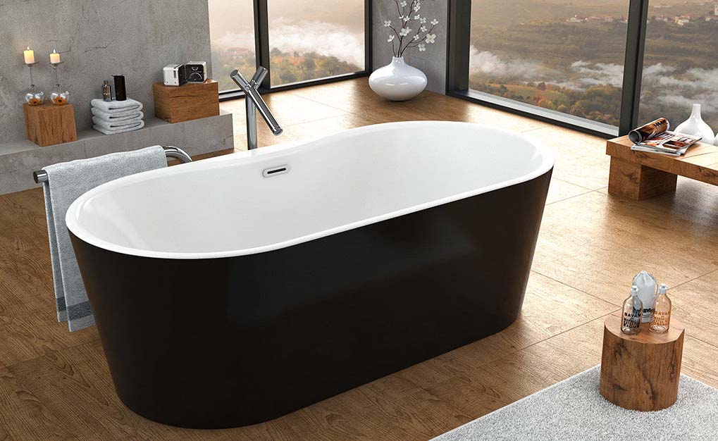 Freistehende Badewanne comodo-black-875494b172321fc28542d0cd290346ce